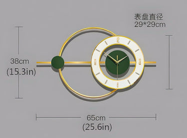 Lunar Glaze Artistic wall clock (26 x 15 Inches)